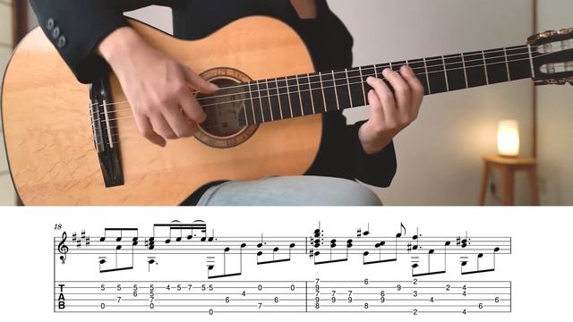НОКТЮРН Op. 9-2 Шопен на Гитаре. Уроки гитары. Ноты и Табы для Гитары IWAKI Guitar