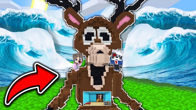 НУБ И ПРО НАШЛИ ДОМ ВНУТРИ ОЛЕНЬ 99 НОЧЕЙ В ЛЕСУ ПРОТИВ ЦУНАМИ в МАЙНКРАФТ АНИМАЦИЯ DEER 99 NIGHTS