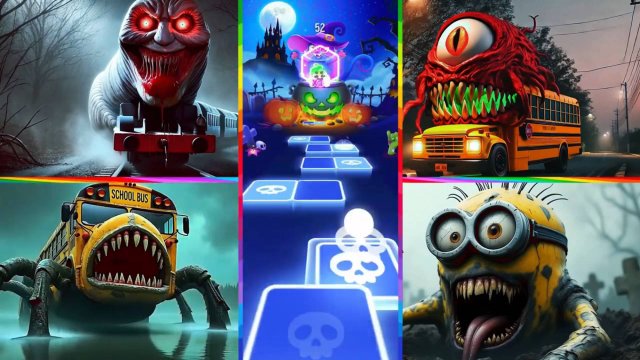 ПОЕЗД ТОМАСА 🆚 Монстр из школьного автобуса 🆚 Школьный автобус 🆚 Зомби-миньон 🎶 EDM