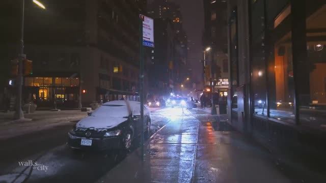 ❄️ Манхэттен, Нью-Йорк - снежная ночная прогулка по Нью-Йорку 🗽