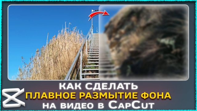 Как сделать плавное размытие фона на видео в CapCut