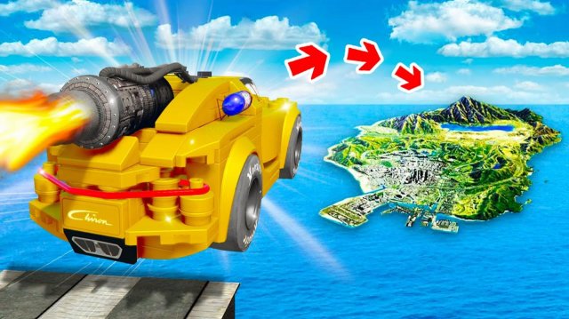 Сможет ли реактивная лего тачка перелететь всю карту в гта 5 ? - эксперимент в gta 5