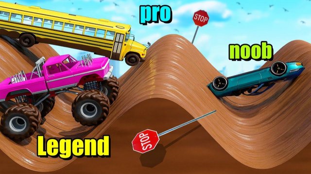 Сможет ли монстр трак проехать по бездорожью в гта 5 ? - эксперимент в gta 5