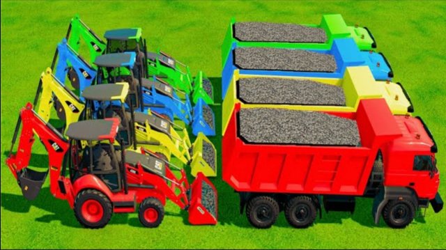 МУЛЬТИКИ ПРО МАШИНКИ НА ФЕРМЕ ДЛЯ ДЕТЕЙ 🚜 КАТАЕМСЯ ВМЕСТЕ НА РАЗНОЦВЕТНЫХ ГРУЗОВИКАХ И ТРАКТОРАХ 🚚