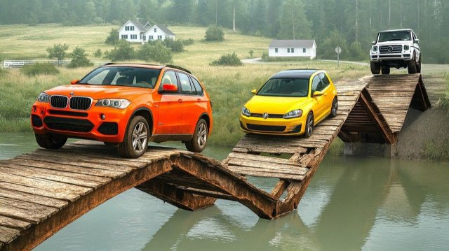 МАШИНКИ ВИДЕО ПРО МАШИНКИ СИМУЛЯТОР КРАШ-ТЕСТА ПЕРЕЕЗЖАЕМ МОСТ ЦВЕТНЫЕ МАШИНКИ ИГРУШКИ МАШИНКИ