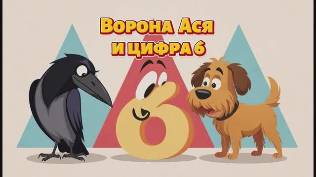 Ворона Ася и цифра 6💕🌸#дети#развитие