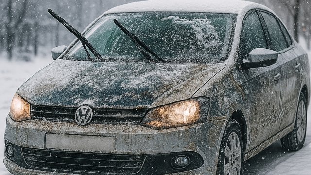 Почему ваши дворники зимой не чистят? Меняем на зимние на Polo Sedan