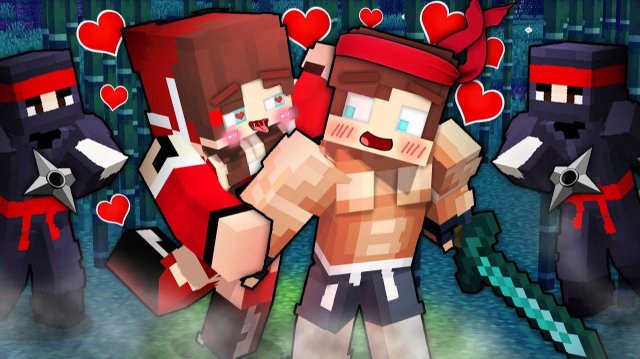 Сестра Джей Джей-ниндзя попадает под Дикое ЛЮБОВНОЕ ПРОКЛЯТИЕ СИЛЬНОГО самурая! Анимация Майнкрафта