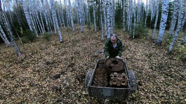 ДУМАЛ МОГИЛА ⚰️🪦☦️ А ОКАЗАЛАСЬ РУССКАЯ ПЕЧЬ..ПОГРУЗКА МЕТАЛЛА..ПОЛНЫЙ ПРИЦЕП ЖЕЛЕЗА..300 КГ..