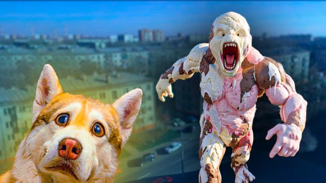 ЛИЗНУТЬ ЧЕЛОВЕКА МОРОЖЕНОЕ БЫЛО ПЛОХОЙ ИДЕЕЙ!! Хаски Бублик Говорящая собака