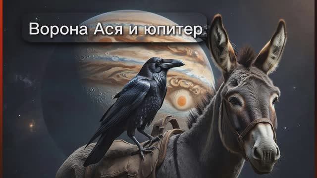 Ворона Ася и Юпитер #детям#развитие#космос