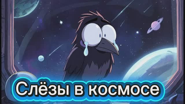 Ворона Ася и слёзы в космосе 🥲#дети#космос#развитие#обучение