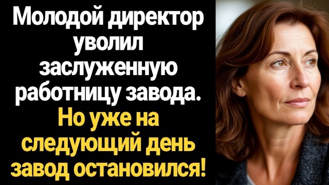 ИСТОРИИ ИЗ ЖИЗНИ/Молодой директор выгнал заслуженную работницу… Но уже на следующий день завод остан