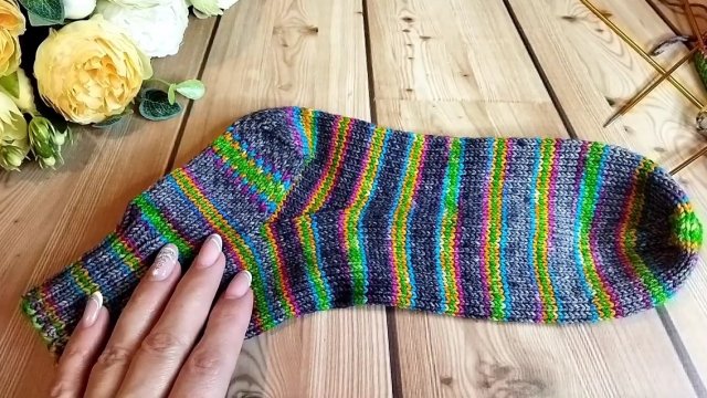 Как я вяжу пятку "Подкова" 🧶