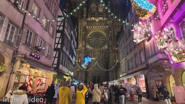 🇫🇷 Рождественская ярмарка 2025 в Страсбурге, Франция! 🎄 Лучшие праздничные украшения и уличная ед