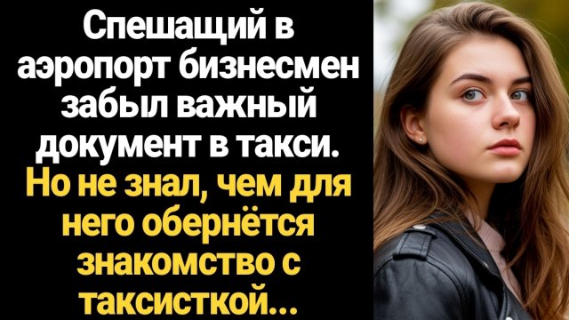 ИСТОРИИ ИЗ ЖИЗНИ/Спешащий в аэропорт бизнесмен забыл важный документ в такси. Но не знал, что знаком