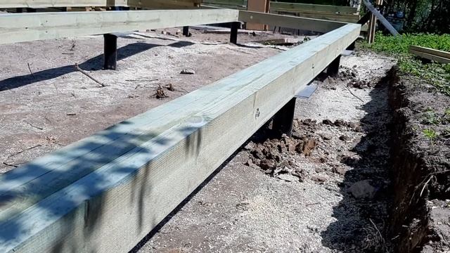 Обвязка свай пакетом из досок 150×50мм