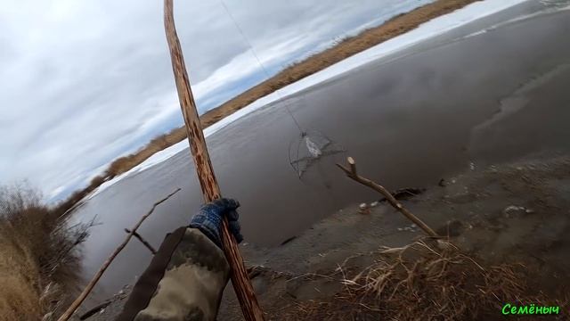 Удачная рыбалка на паук-подъёмник. Поймали огромных щук и карасей.