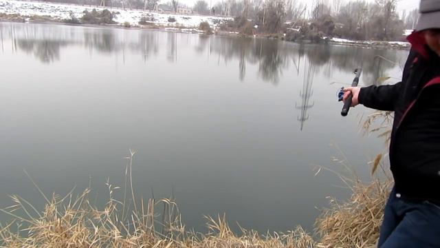 Рыбалка зимой на Сазана | Незамерзающее озеро| VLOG