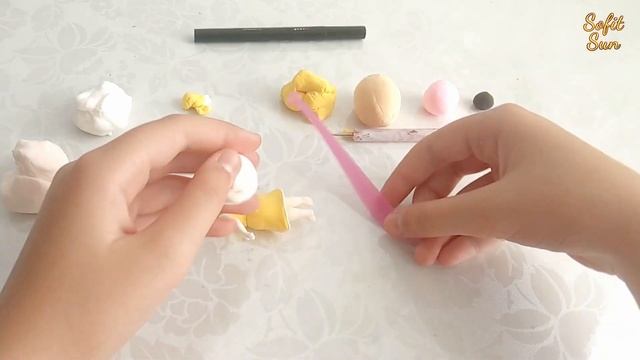 Как слепить куклу из лёгкого пластилина |DIY Sofit Sun