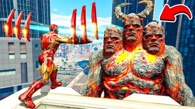 ЖЕЛЕЗНЫЙ ЧЕЛОВЕК и ОГРОМНЫЙ ОГНЕННЫЙ МОНСТР ГТА 5 МОДЫ! ОБЗОР МОДА в GTA 5 ВИДЕО MODS