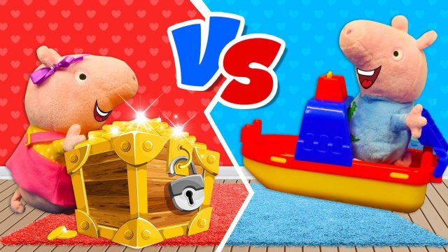 Пеппа и Джордж играют в Холодно - Горячо! Видео для детей про игрушки Свинка Пеппа на русском языке