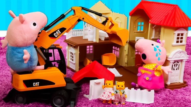 Джордж сломал домик Свинки Пеппы! Видео для детей про игрушки Свинка Пеппа на русском языке