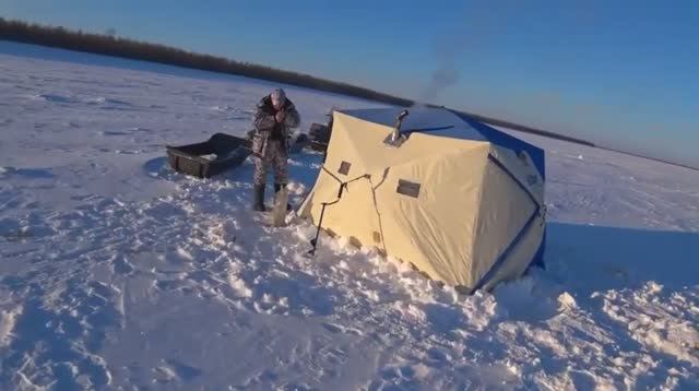 Мотобуксировщик IKUDZO 500. Проверка по глубокому снегу. Хмао-югра..mp4