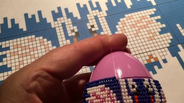 Пасхальные яйца из бисера. МК урок 3/3.