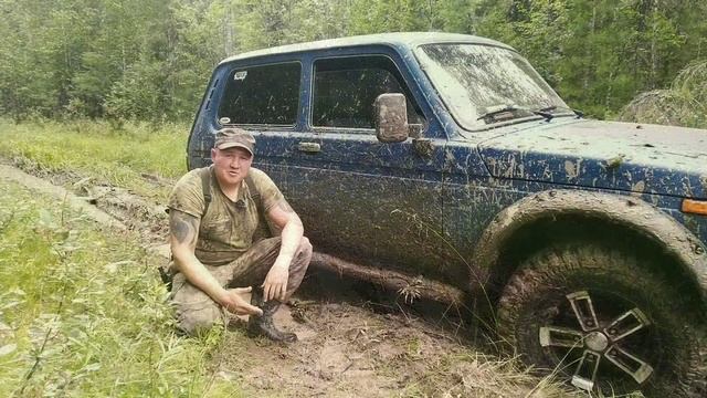 Тест лебёдки на Ниве. Electric Winch 6000 Lbs.