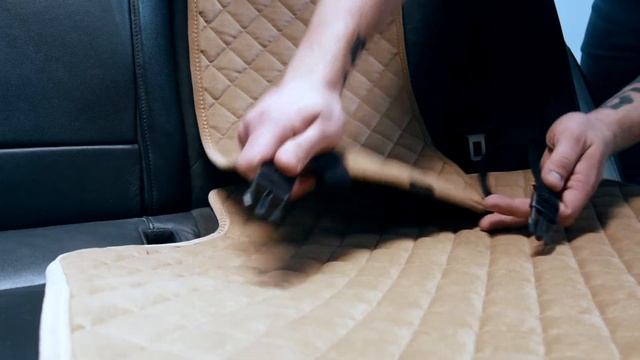 Инструкция. Установка автонакидок на задние сиденья.