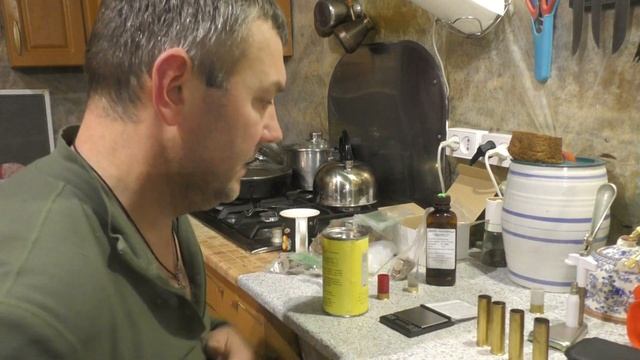 Снаряжение латунных гильз 16 калибра