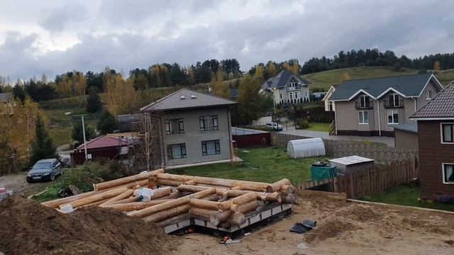 сборка сруба бани из бревна