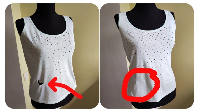 Как незаметно зашить дырку на футболке за 3 минуты - швейный трюк!