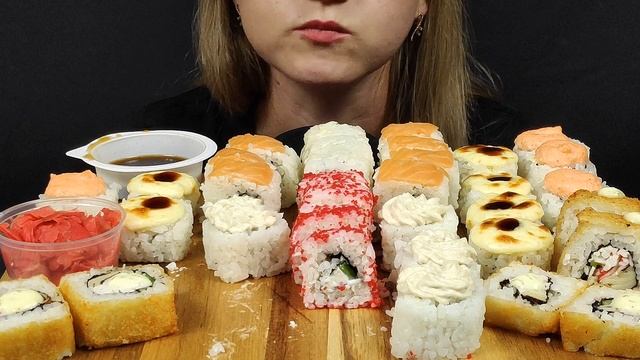 АСМР СУШИ РОЛЛЫ СУПЕР ВКУСНО МУКБАНГ | ASMR SUSHI ROLLS SUPER TASTY MUKBANG | 먹방