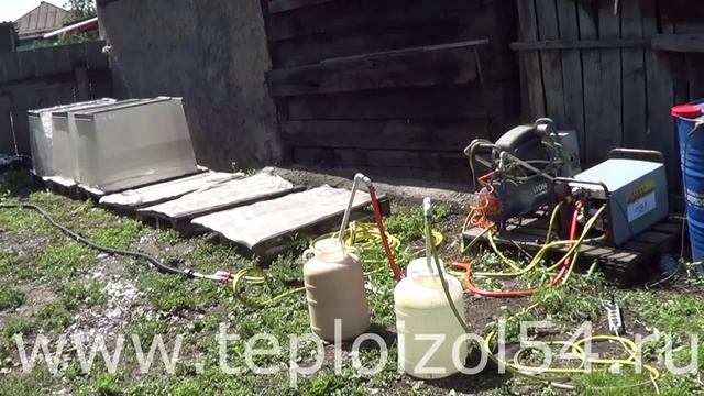 Жидкий пенопласт - пеноизол технология заливки для получения крошки