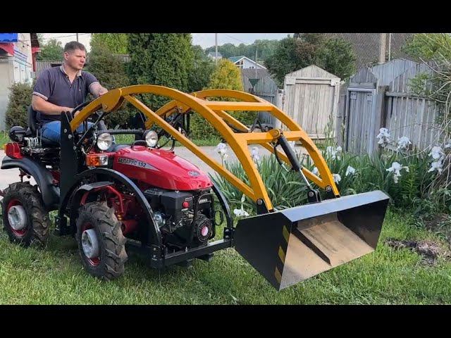 МиниМТЗ c КУН или ковшом.Погрузочное оборудование ОП152.