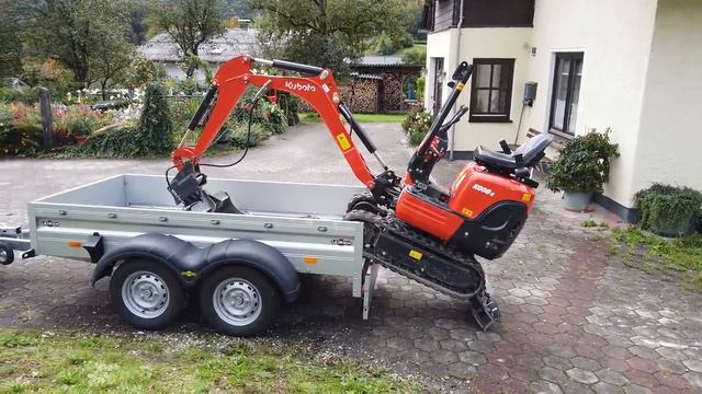 Выгрузка миниэкскаватора Kubota K008