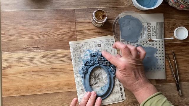 Рамка под бронзу - как окрасить гипс под бронзу - имитация металла