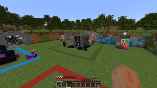 ПРО ЧИТЕР И ХАРДИ СТРОЯТ ИЗ РАЗНЫХ ЦВЕТОВ В МАЙНКРАФТ ПРОТИВ МОНСТРОВ ! ПОСТРОЙКИ ЗА ВРЕМЯ ТРОЛЛИНГ