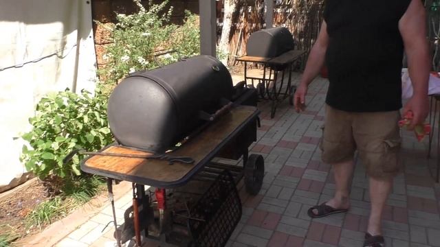 Свинина в техасском смокере .