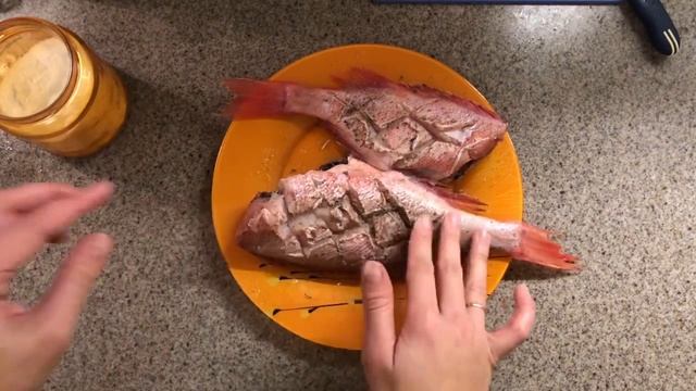 Морской окунь в духовке/ Рыба в фольге