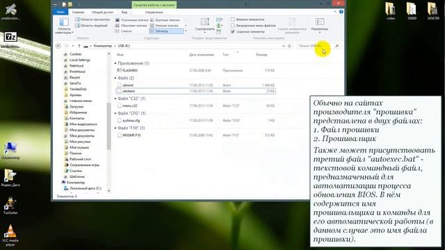 Процесс подготовки флешки для прошивки BIOS