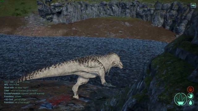 The isle 1 рекс против 3 гиг ! Rex vs 3 gigas The ilse