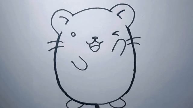 Как нарисовать Милого Хомяка, How to draw the cute Hamster, просто рисуем, Урок рисования для детей