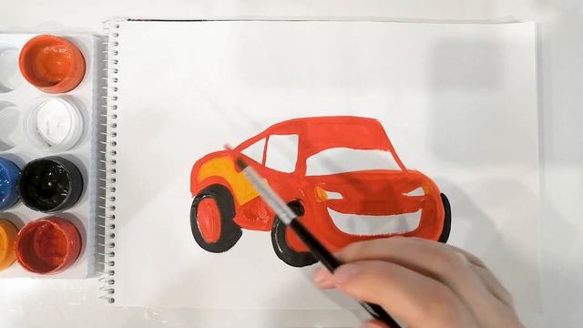 Уроки рисования Тачки. Рисуем Молнию Маккуин