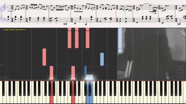 Двое в кафе - М. Таривердиев  (Ноты и Видеоурок для фортепиано) (piano cover)