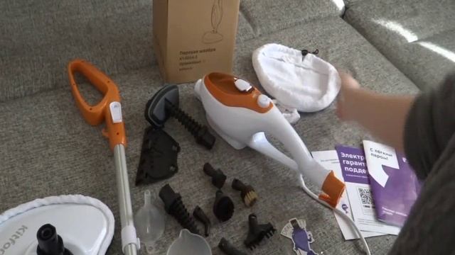 Уборка дома с Kitfort // Обзор и применение Паровой швабры KT-1004