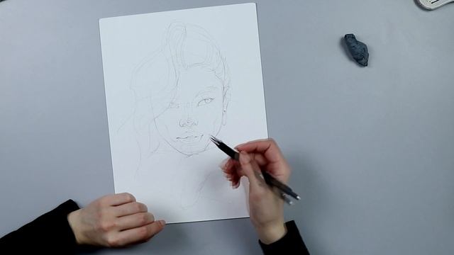 Урок Fashion-портрет акварелью. Часть 1: Построение