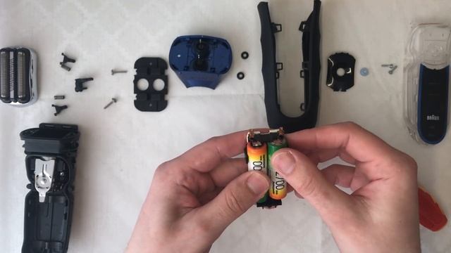 Замена аккумуляторов в бритве braun series 3
